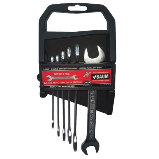 Набор рожковых ключей BAUM 8x10-20x22 мм 10-06МР
