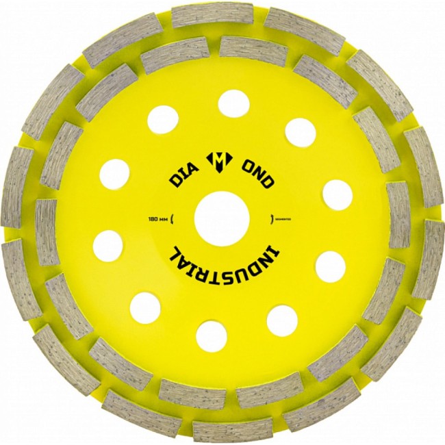 Сегментная двухрядная алмазная чашка по бетону Diamond Industrial DIDCH180S