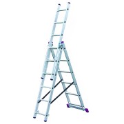 Алюминиевая трехсекционная лестница Krause Corda 3х6 013361 Алюминиевая трехсекционная лестница Krause Corda 3х6 013361