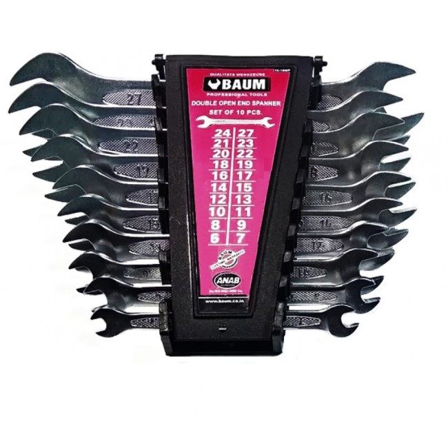 Набор рожковых ключей BAUM 6x7-24x27 мм 10-10МР