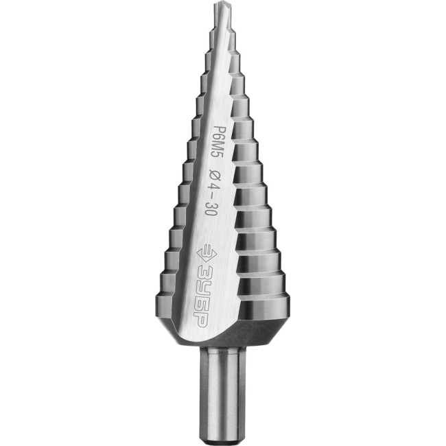 Ступенчатое сверло по сталям и цветным металлам ЗУБР 29670-4-30-14_z01