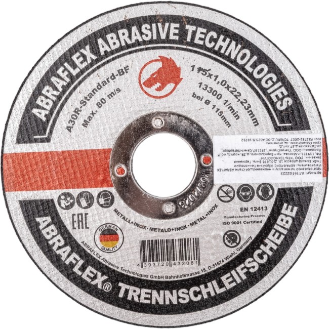 Отрезной круг по металлу и нержавейке Abraflex А115102223