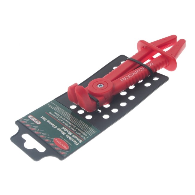 Изогнутый пластиковый зажим для шлангов Rockforce с фиксатором 90L-155мм RF-903G18C(27399)