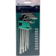 Набор г-образных удлиненных ключей Nord-Yada TORX T10, T15, T20, T25, T27, T30, T40, T45, T50 Набор г-образных удлиненных ключей Nord-Yada TORX T10, T15, T20, T25, T27, T30, T40, T45, T50