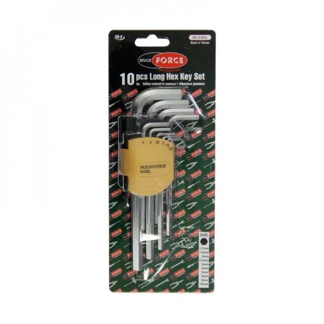 Набор шестигранных ключей Rockforce RF-5102L(5702)