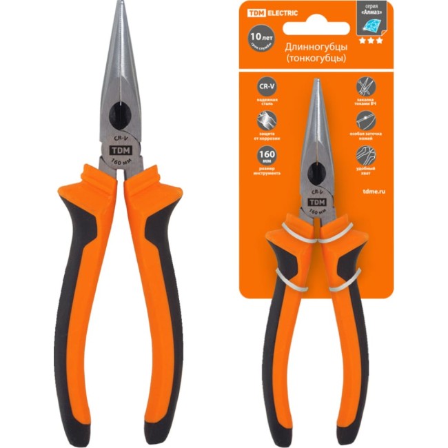 Длинногубцы тонкогубцы TDM SQ1011-0202